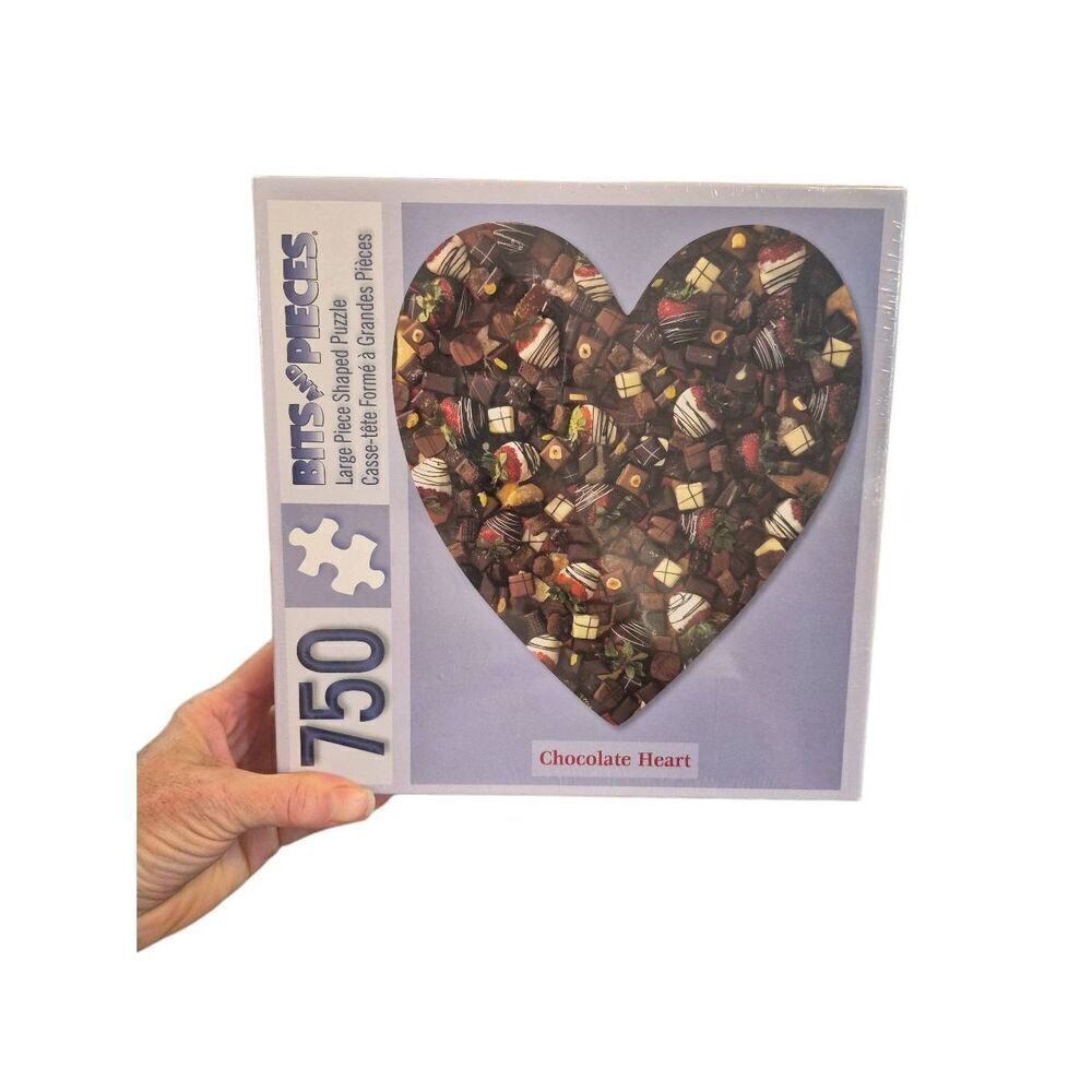 Bits & Pieces Chocolate Heart Valentines Day 750 pc Jigsaw Puzzle NEW